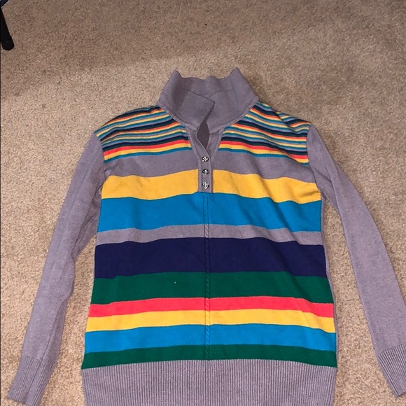 Comourful long sleeve cardigan top - Picture 3 of 4